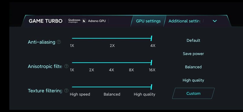 Скриншоты: Xiaomi и Qualcomm создали утилиту для настройки видеоускорителя смартфона