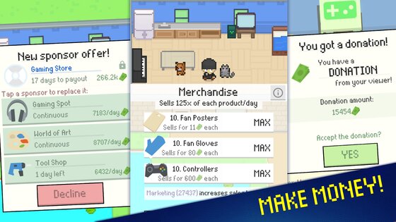 Streamer Sim Tycoon 1.11. Скриншот 7