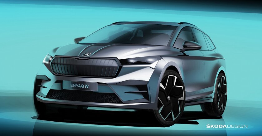 SKODA показала дизайн электрического кроссовера ENYAQ iV