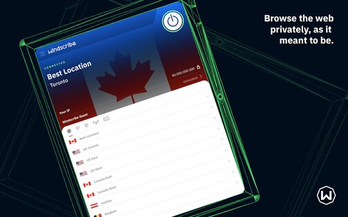 Windscribe VPN 3.90.1771. Скриншот 4