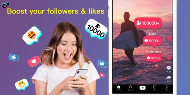 TikFame — подписчики и лайки в TikTok 5.8.5. Скриншот 1