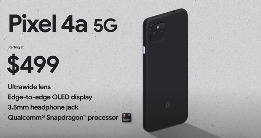 Google представила флагманский Pixel 5 и Pixel 4a 5G с увеличенным дисплеем
