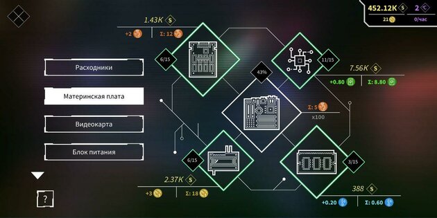 Cyberpunk Clicker 1.17. Скриншот 3