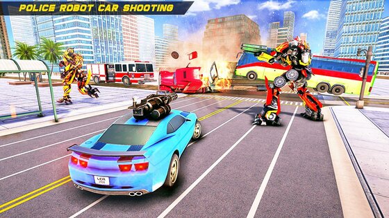 Полицейский автобус трансформер 1.7.8. Скриншот 12