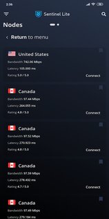 Sentinel VPN 0.4.1. Скриншот 6
