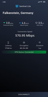 Sentinel VPN 0.4.1. Скриншот 7
