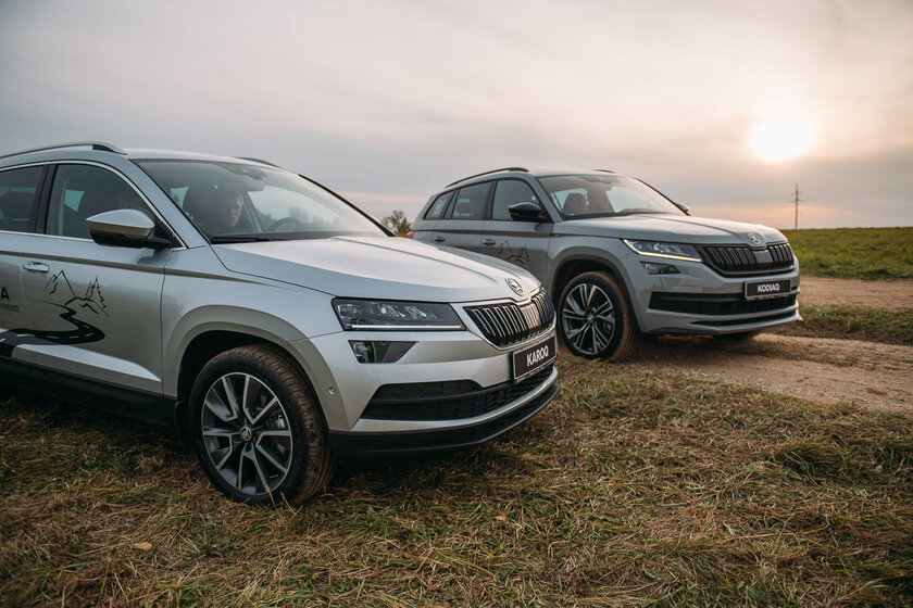 Полноприводная Skoda Karoq и другие новинки на загородном полигоне