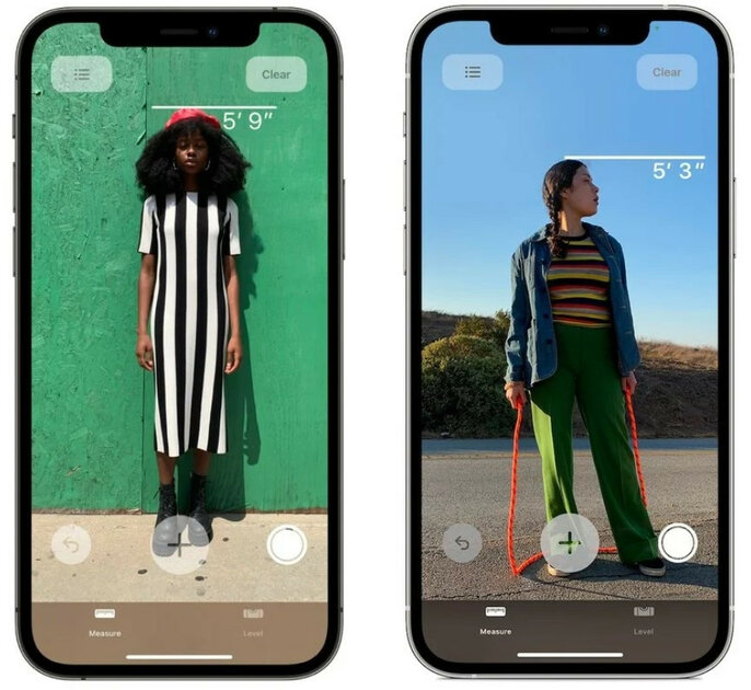 LiDAR в iPhone 12 Pro можно использовать для определения роста человека