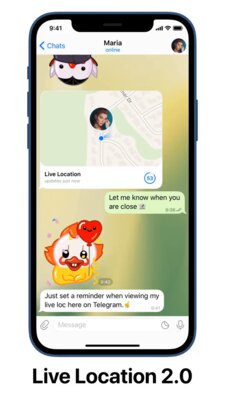 Telegram 7.2: закрепление группы сообщений, уведомления геопозиции и плейлисты