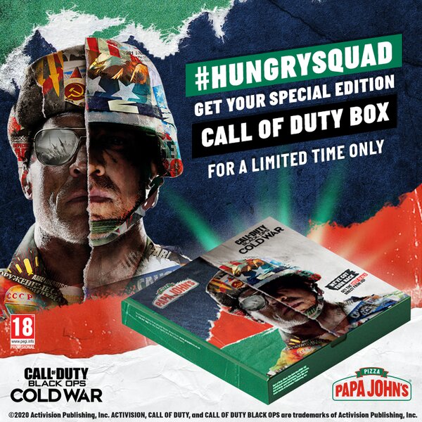 В пицце «Папа Джонс» будут уникальные коды для новой Call of Duty