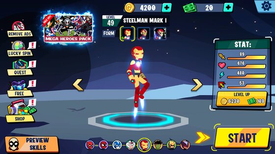 Stickman Superhero Fight 0.2.8. Скриншот 14