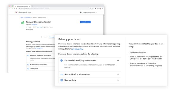 Chrome Web Store заставит разработчиков указывать, какие данные собирают расширения
