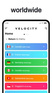 Velocity VPN 1.1.3. Скриншот 5