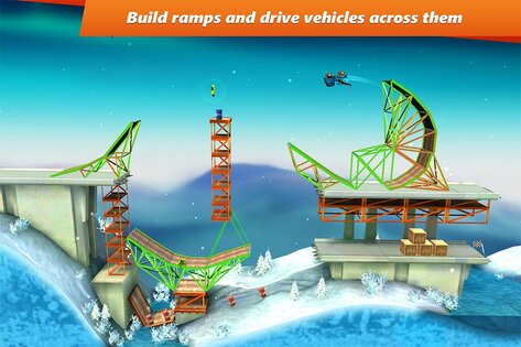 Bridge Constructor Stunts 3.0. Скриншот 1