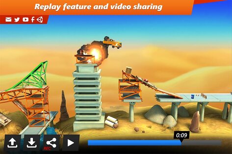 Bridge Constructor Stunts 3.0. Скриншот 4