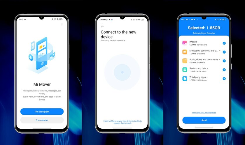 Приложение Mi Mover для миграции на смартфоны Xiaomi теперь доступно для всех устройств