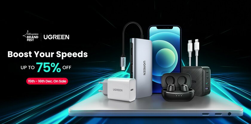 UGREEN устроит бренд-фест на AliExpress и порадует приятными ценами на наушники, зарядки и многое другое