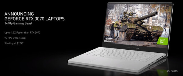 Ноутбуки с видеокартами GeForce RTX 30 превзойдут PlayStation 5