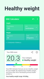 Калькулятор ИМТ 2.5.4. Скриншот 2