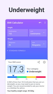 Калькулятор ИМТ 2.5.4. Скриншот 5