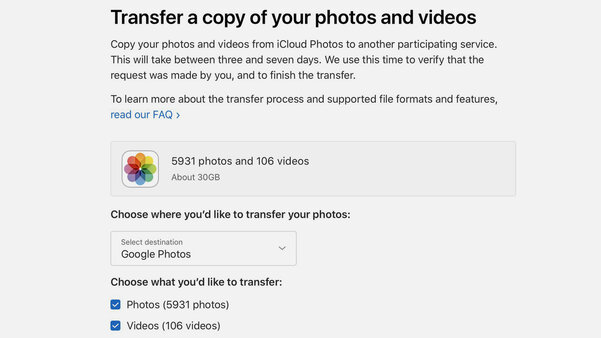 Apple запустила экспорт фото из iCloud в «Google Фото» и другие сервисы