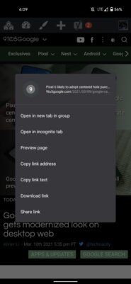 В Chrome для Android заработал предпросмотр сайтов до их открытия. Удобно!
