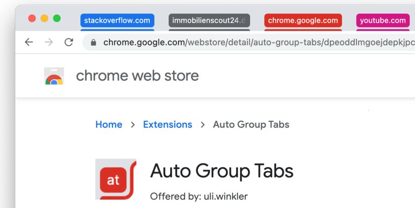 Появилось расширение для автоматической группировки вкладок в Chrome