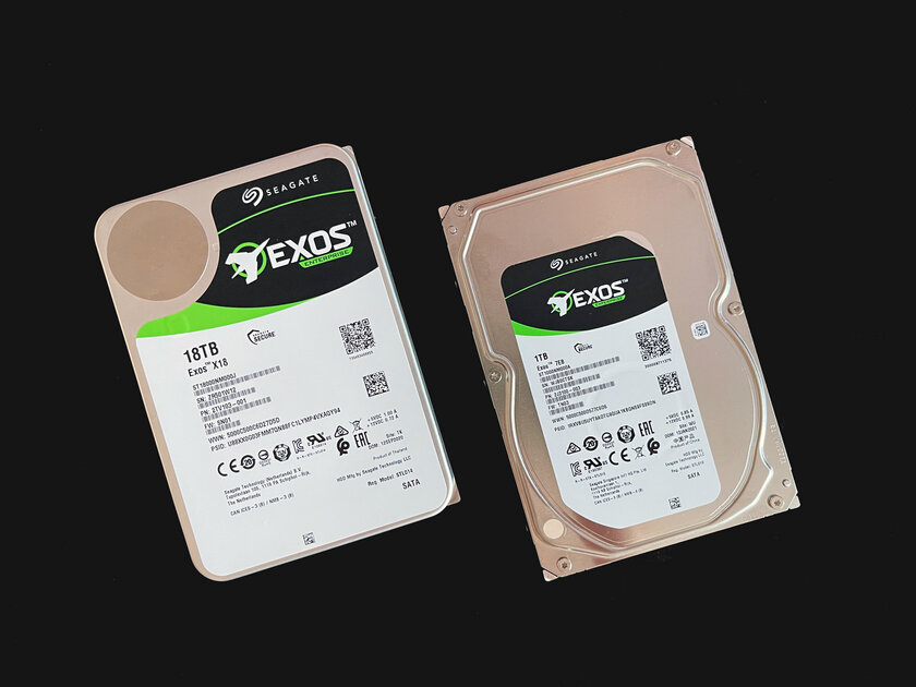 Обзор Seagate Exos X18 и Exos 7E8. HDD на 18 ТБ, который спасёт цифровой мир, против своего собрата