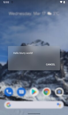 В Android 12 появилось размытие окон в стиле Fluent Design из Windows 10