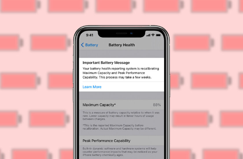 iOS 14.5 научит iPhone выполнять перекалибровку аккумулятора для восстановления производительности