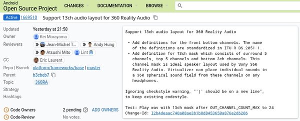 Google и Sony работают над реализацией 360 Reality Audio в Android