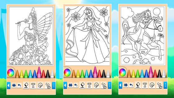 Принцесса раскраска 18.8.2. Скриншот 7