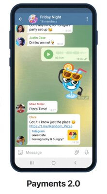 Telegram 7.7: прямая продажа товаров и установка на Android без Google Play