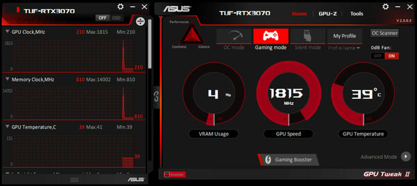 Обзор видеокарты ASUS TUF RTX 3070 GAMING OC: скромная, но солидная — Фирменное ПО. 1