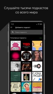 PeaCast - подкаст плеер 0.7. Скриншот 1