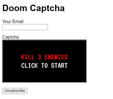 Программист выпустил капчу в виде DOOM: нужно убить монстров на скорость