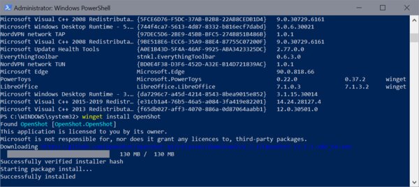 В Windows 10 теперь можно устанавливать приложения командами из терминала