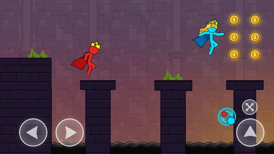 Red And Blue Stickman 1.2.0. Скриншот 1