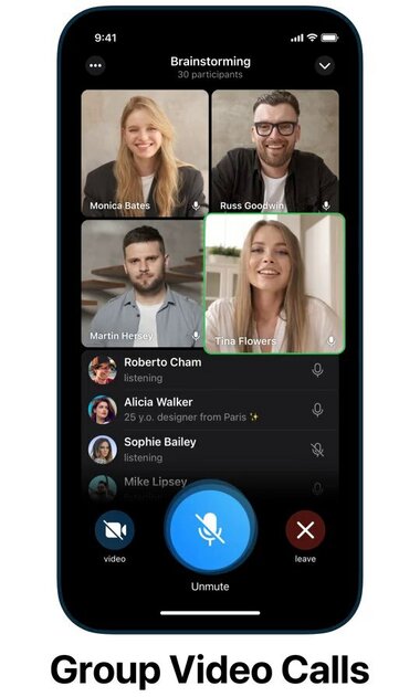 В Telegram появились анимированные фоны и групповые видеозвонки
