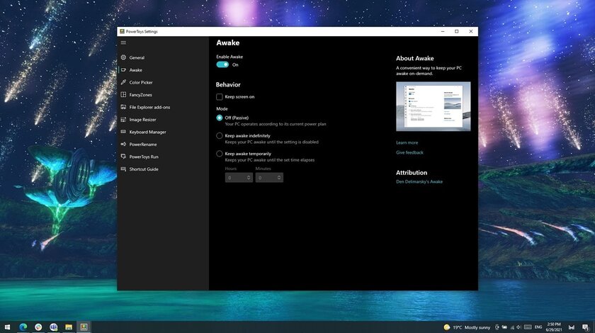 Microsoft выпустила утилиту Awake, не позволяющую ПК заснуть. Есть продвинутые настройки