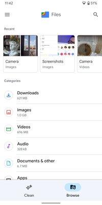 Google обновила дизайн своего файлового менеджера под стиль Android 12: сравнение «было/стало»