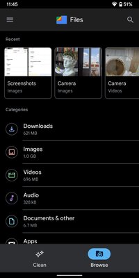 Google обновила дизайн своего файлового менеджера под стиль Android 12: сравнение «было/стало»