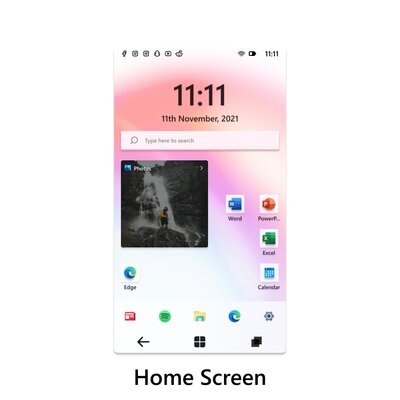Если скрестить Windows с Android: дизайнер показал, какой могла бы быть Windows 11 для смартфонов