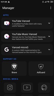 Vanced Manager 2.6.2. Скриншот 1