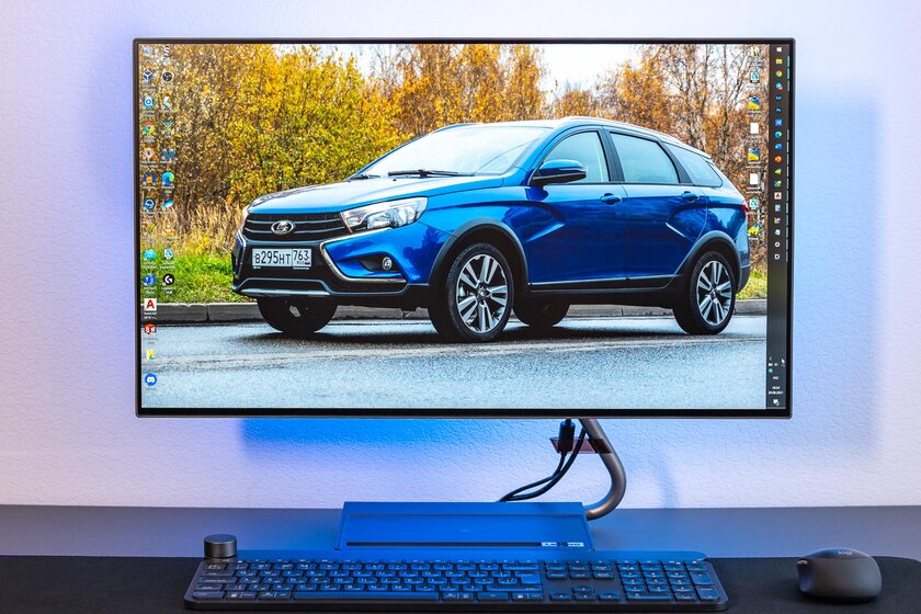 Монитор с беспроводной зарядкой гаджетов — это гениально. Тестирую Lenovo Qreator 27 — Дисплей и звук. 1