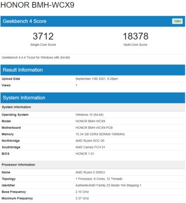Теперь с Ryzen 5-го поколения. Обзор HONOR MagicBook 15 — Железо и производительность. 16