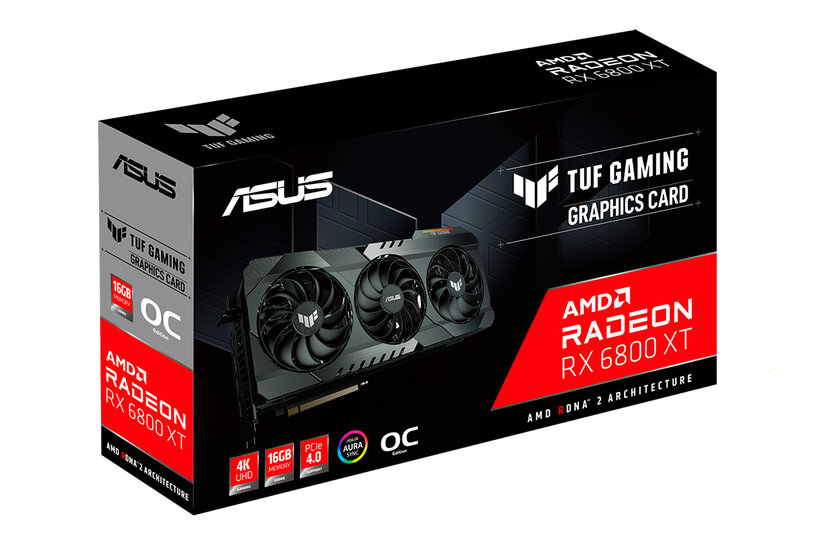 Обзор ASUS TUF Radeon RX 6800 XT OC: хороший вариант для тех, кто к нему готов — Упаковка, внешний вид. 1