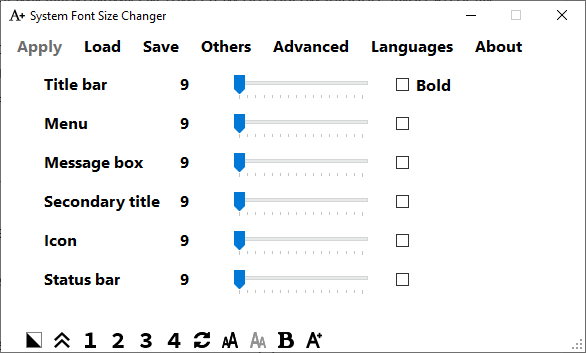 Как увеличить шрифт на компьютере с Windows 10 — Увеличение шрифтов в System Font Size Changer. 1
