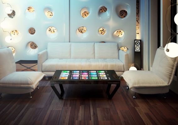 Сенсорный стол для смартфонов.