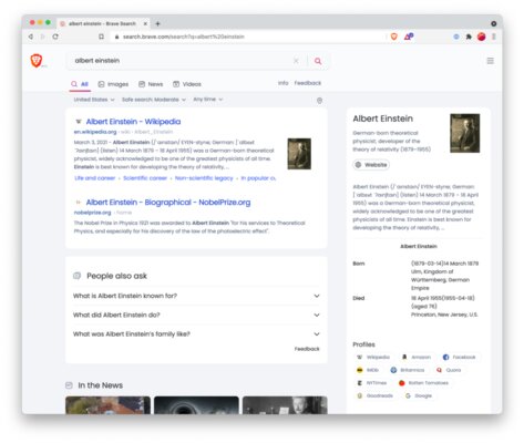 Brave отказался от Google: в браузере теперь своя поисковая система по умолчанию